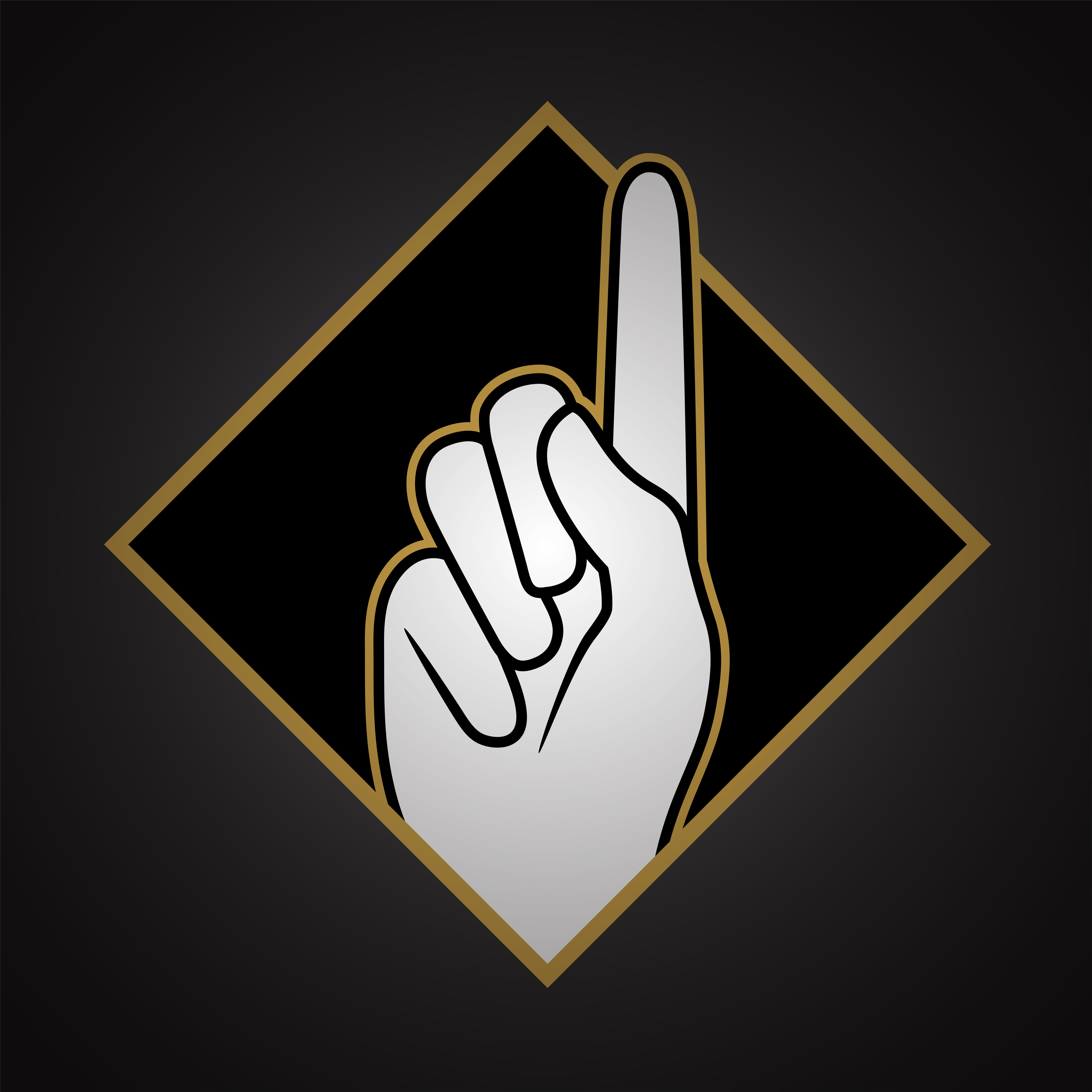 One finger hand sign